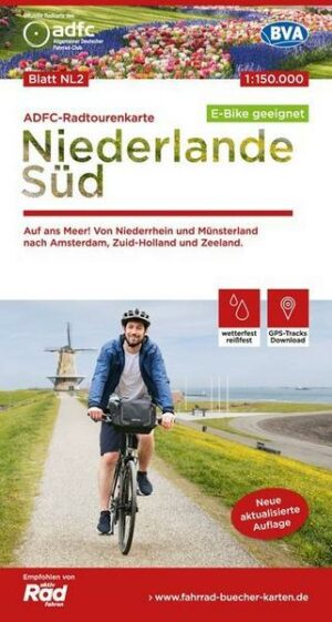 ADFC-Radtourenkarte NL 2 Niederlande Süd