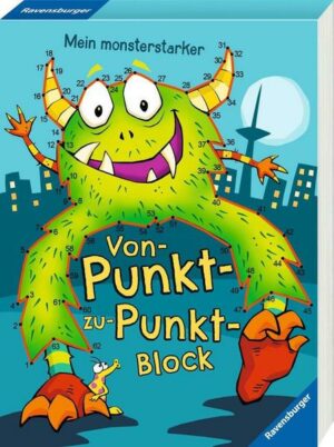 Ravensburger Mein monsterstarker Von-Punkt-zu-Punkt-Block - Für Kinder ab 5 Jahren