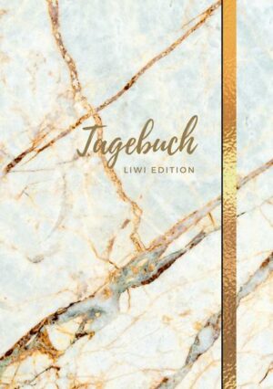 Tagebuch - A5 liniert - 100 Seiten 90g/m² - Soft Cover Motiv Marmor weiß -