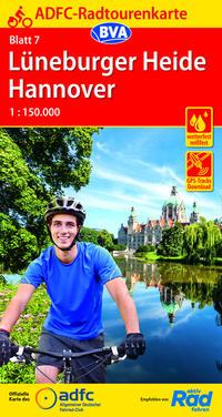 ADFC-Radtourenkarte 7 Lüneburger Heide /Hannover 1:150.000
