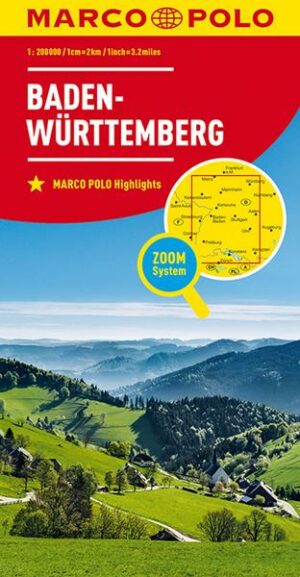 MARCO POLO Karte Deutschland Blatt 11 Baden-Württemberg 1:200 000