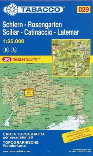 Tabacco Wandern 1 : 25 000 Schlern Rosengarten