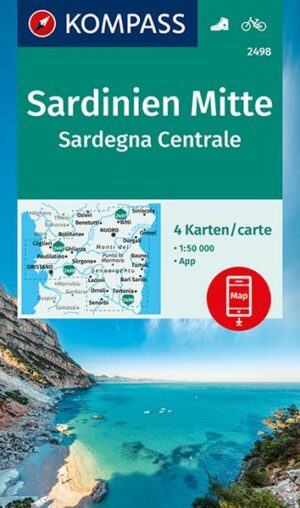 KOMPASS Wanderkarte 2498 Sardinien Mitte