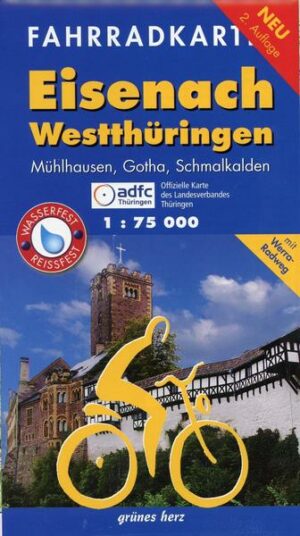 Eisenach Westthüringen Fahrradkarte