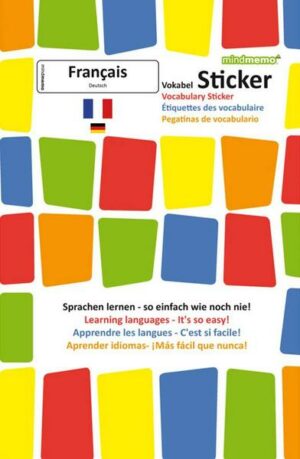 Mindmemo Vokabel Sticker - Grundwortschatz Französisch / Deutsch - 280 Vokabel Aufkleber für Kinder und Erwachsene