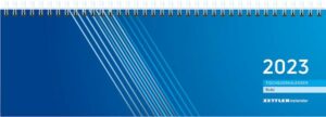 Tischquerkalender blau 2023 - 32x10