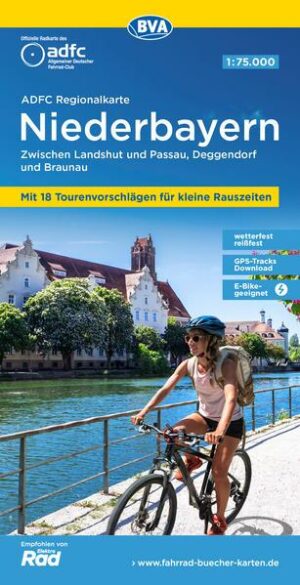 ADFC Regionalkarte Niederbayern mit Tourenvorschlägen