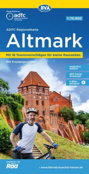 ADFC Regionalkarte Altmark mit Tourenvorschlägen