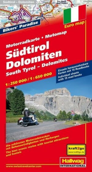 Südtirol-Dolomiten Motorradkarte 1 : 650.000