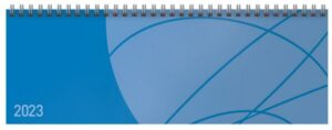Tischquerkalender Professional Colourlux blau 2023