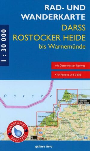 Darß - Rostocker Heide bis Warnemünde 1 : 30 000 Rad- und Wanderkarte