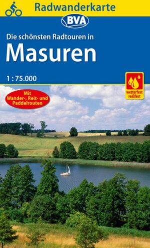 Radwanderkarte BVA Radwandern in Masuren 1:75.000