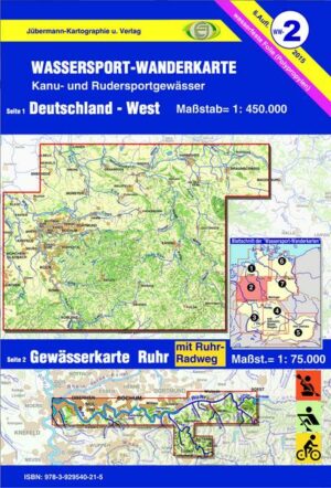 Wassersport-Wanderkarte 02. Deutschland West 1 : 450 000