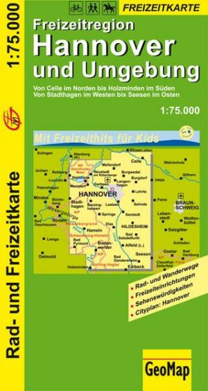 Hannover und Umgebung Rad- und Freizeitkarte 1 : 75 000
