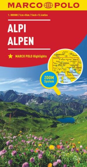 MARCO POLO Länderkarte Alpen 1:800 000