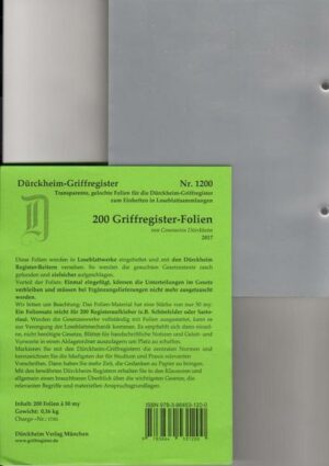 200 DürckheimRegister®-FOLIEN für STEUERGESETZE