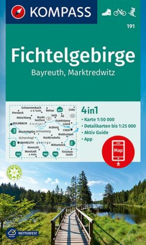 KOMPASS Wanderkarte 191 Fichtelgebirge