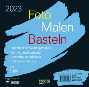 Foto-Malen-Basteln Bastelkalender schwarz quer 2023