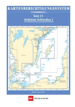Berichtigung Sportbootkarten Satz 11: Ostküste Schweden 1 (Ausgabe 2022)