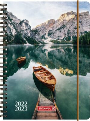 BRUNNEN 1072155183  Wochenkalender  Schülerkalender  2022/2023  'Lake'  2 Seiten = 1 Woche  Blattgröße 14