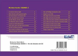 Einfacher!-Geht-Nicht: 18 Kinderlieder BAND 2 – für die Ukulele mit CD