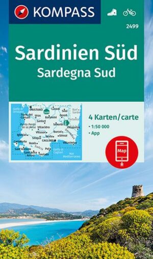 KOMPASS Wanderkarte 2499 Sardinien Süd
