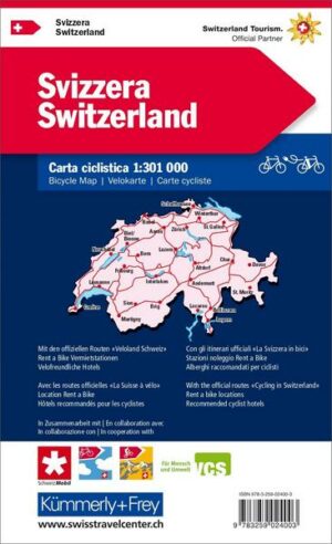 KuF Schweiz Radreisekarte 1 : 301 000