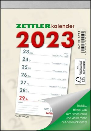 Wochenabreißkalender 2023 - 10