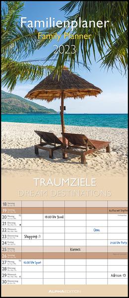 Traumziele 2023 Familienplaner - Familienkalender - Wandkalender - 19