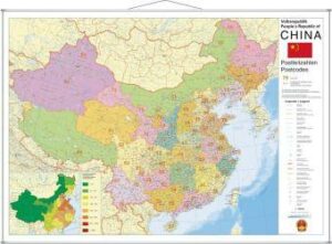 Stiefel Wandkarte Großformat China