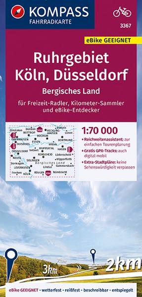 KOMPASS Fahrradkarte 3367 Ruhrgebiet