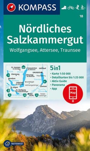 KOMPASS Wanderkarte 18 Nördliches Salzkammergut