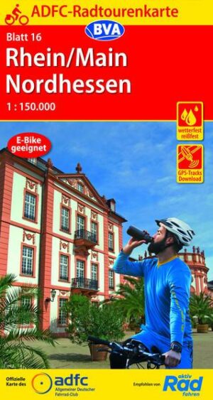 ADFC-Radtourenkarte 16 Rhein/Main Nordhessen 1:150.000