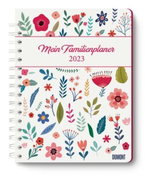 Mein Familienplaner-Buch Lovely Flowers 2023 - Buch-Kalender - Praktisch