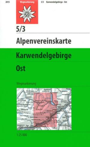 DAV Alpenvereinskarte 05/3 Karwendelgebirge Ost 1 : 25 000