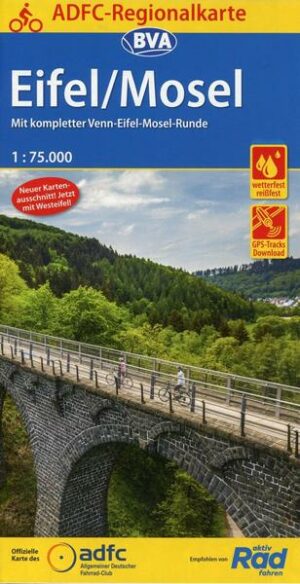 ADFC-Regionalkarte Eifel/ Mosel mit Tagestouren-Vorschlägen