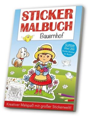 Stickermalbuch: Bauernhof