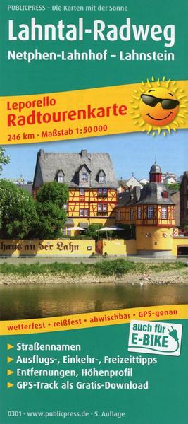 Radtourenkarte Lahntal-Radweg