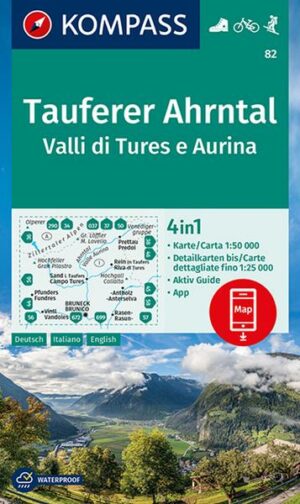 KOMPASS Wanderkarte 82 Tauferer Ahrntal