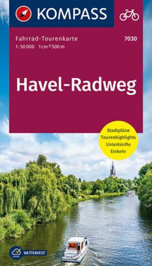 KOMPASS Fahrrad-Tourenkarte Havel-Radweg