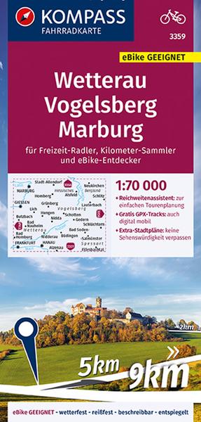 KOMPASS Fahrradkarte 3359 Wetterau