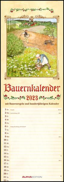 Bauernkalender 2023 - Streifen-Kalender 14