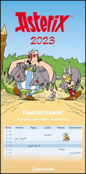 Asterix 2023 Familienplaner - Familien-Timer - Termin-Planer - Kids - Kinder-Kalender - Familien-Kalender - 22x45