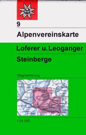 DAV Alpenvereinskarte 09 Loferer + Leoganger Steinberge 1 : 25 000