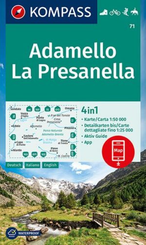 KOMPASS Wanderkarte 71 Adamello