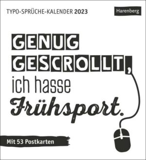 Typo-Sprüche-Kalender Postkartenkalender 2023