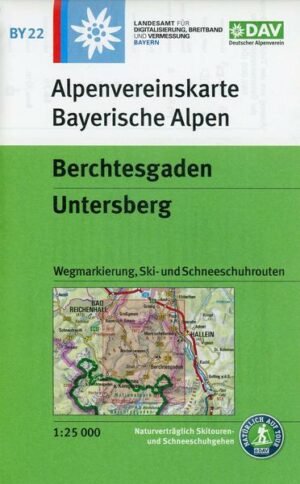 DAV Alpenvereinskarte Bayerische Alpen 22 Berchtesgaden - Untersberg 1:25 000