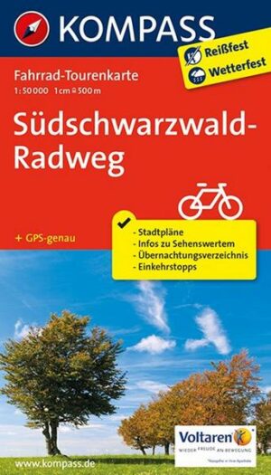 KOMPASS Fahrrad-Tourenkarte Südschwarzwald-Radweg