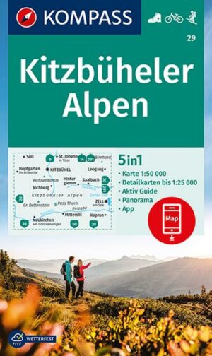 KOMPASS Wanderkarte 29 Kitzbüheler Alpen
