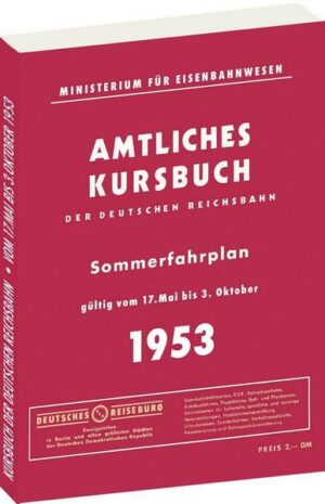 Kursbuch der Deutschen Reichsbahn - Sommerfahrplan 1953